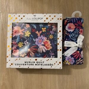 QUILT ONLY: LouLou Lollipop Vibrant Floral Muslin Quilt